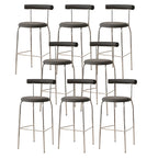 Modern Metal Comfort Cushion Durable High-Back Bar Stool