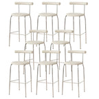 Modern Metal Comfort Cushion Durable High-Back Bar Stool