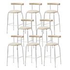 Modern Metal Comfort Cushion Durable High-Back Bar Stool