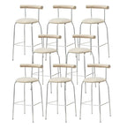 Modern Metal Comfort Cushion Durable High-Back Bar Stool