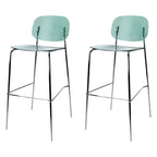 Scandinavian Square Seat Counter Height Acrylic Bar Stools