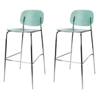 Scandinavian Square Seat Counter Height Acrylic Bar Stools