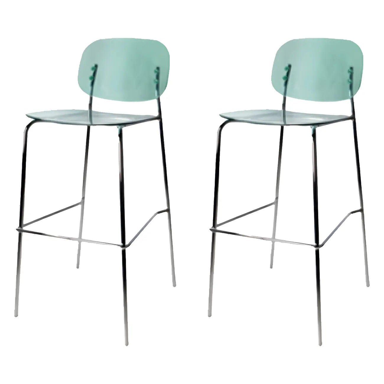 Scandinavian Square Seat Counter Height Acrylic Bar Stools