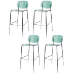 Scandinavian Square Seat Counter Height Acrylic Bar Stools