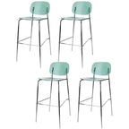 Scandinavian Square Seat Counter Height Acrylic Bar Stools