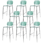 Scandinavian Square Seat Counter Height Acrylic Bar Stools