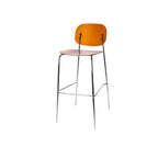 Scandinavian Square Seat Counter Height Acrylic Bar Stools