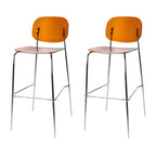 Scandinavian Square Seat Counter Height Acrylic Bar Stools