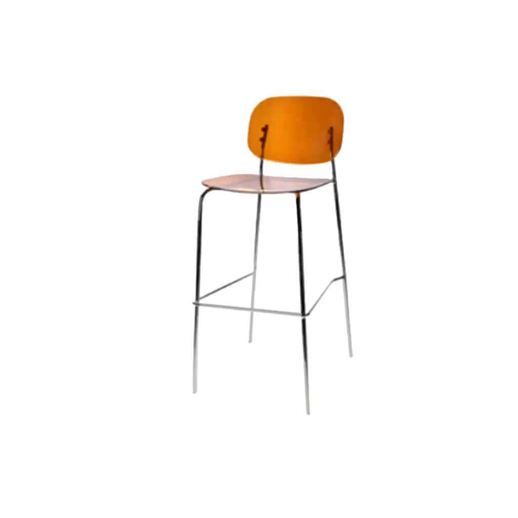 Scandinavian Square Seat Counter Height Acrylic Bar Stools