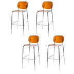 Scandinavian Square Seat Counter Height Acrylic Bar Stools