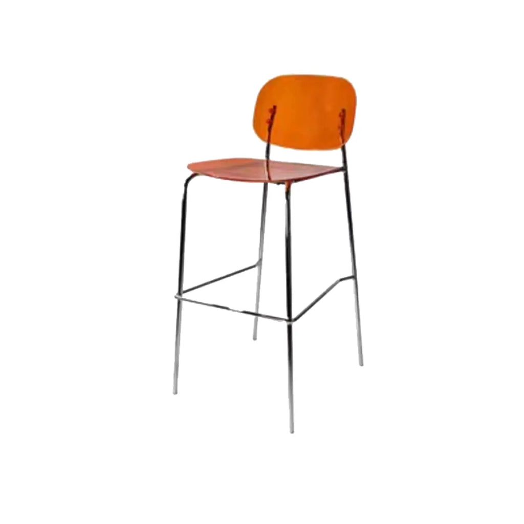 Scandinavian Square Seat Counter Height Acrylic Bar Stools
