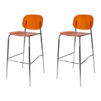 Scandinavian Square Seat Counter Height Acrylic Bar Stools
