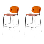 Scandinavian Square Seat Counter Height Acrylic Bar Stools