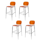 Scandinavian Square Seat Counter Height Acrylic Bar Stools
