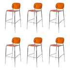 Scandinavian Square Seat Counter Height Acrylic Bar Stools