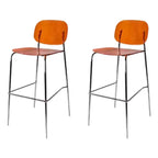 Scandinavian Square Seat Counter Height Acrylic Bar Stools