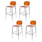 Scandinavian Square Seat Counter Height Acrylic Bar Stools