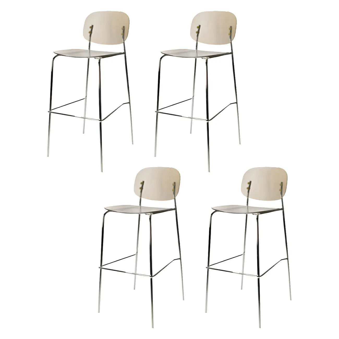 Scandinavian Square Seat Counter Height Acrylic Bar Stools