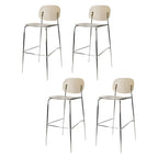 Scandinavian Square Seat Counter Height Acrylic Bar Stools