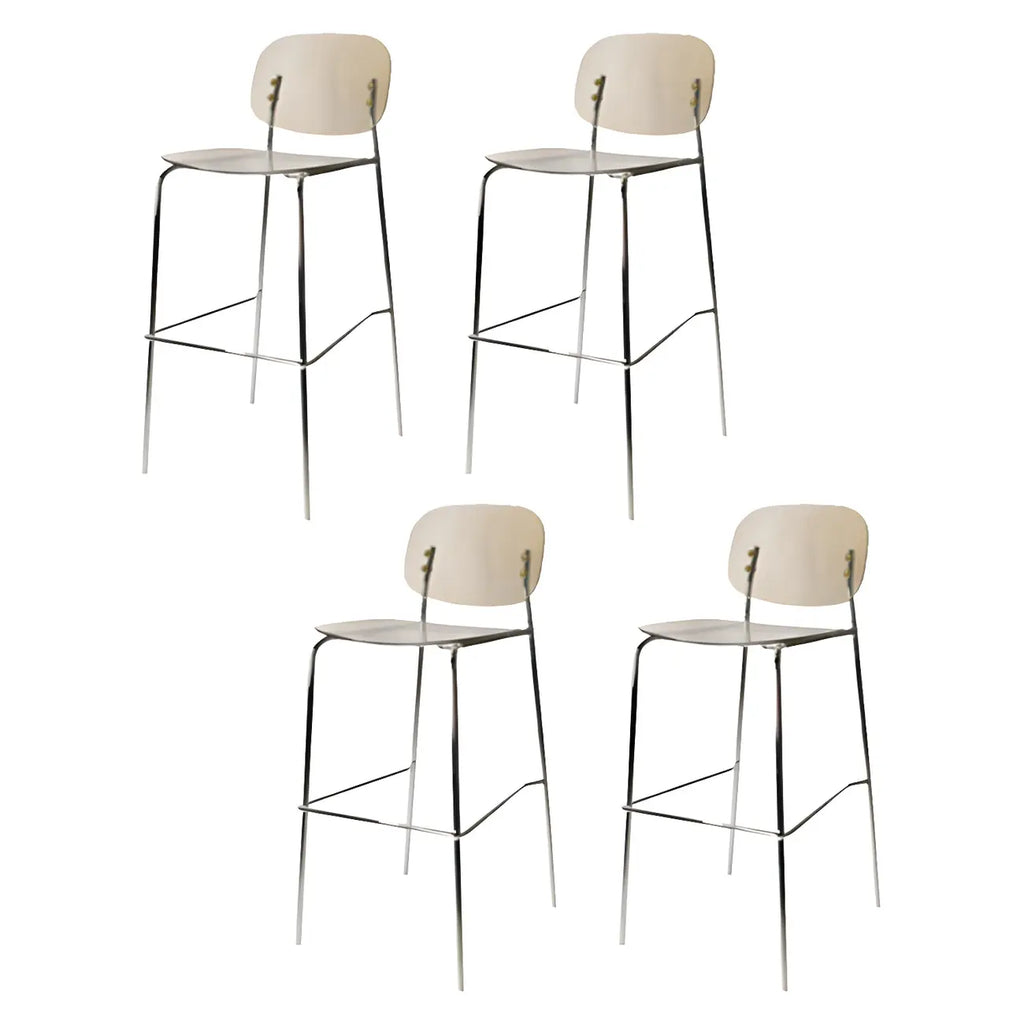 Scandinavian Square Seat Counter Height Acrylic Bar Stools