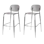 Scandinavian Square Seat Counter Height Acrylic Bar Stools