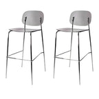 Scandinavian Square Seat Counter Height Acrylic Bar Stools