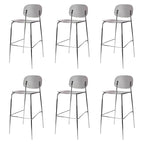 Scandinavian Square Seat Counter Height Acrylic Bar Stools