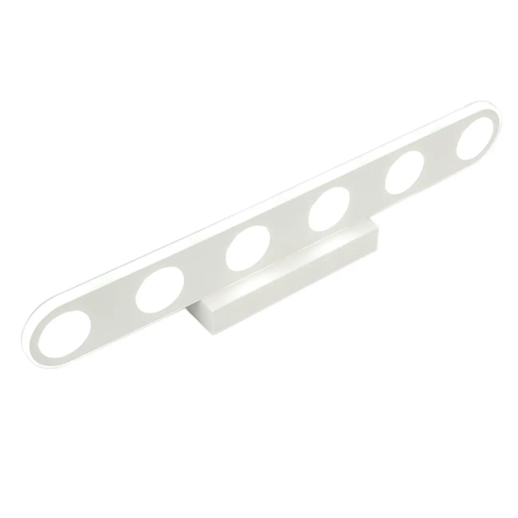6-Light White Acrylic LED Bar Vanity Light for Bathroom