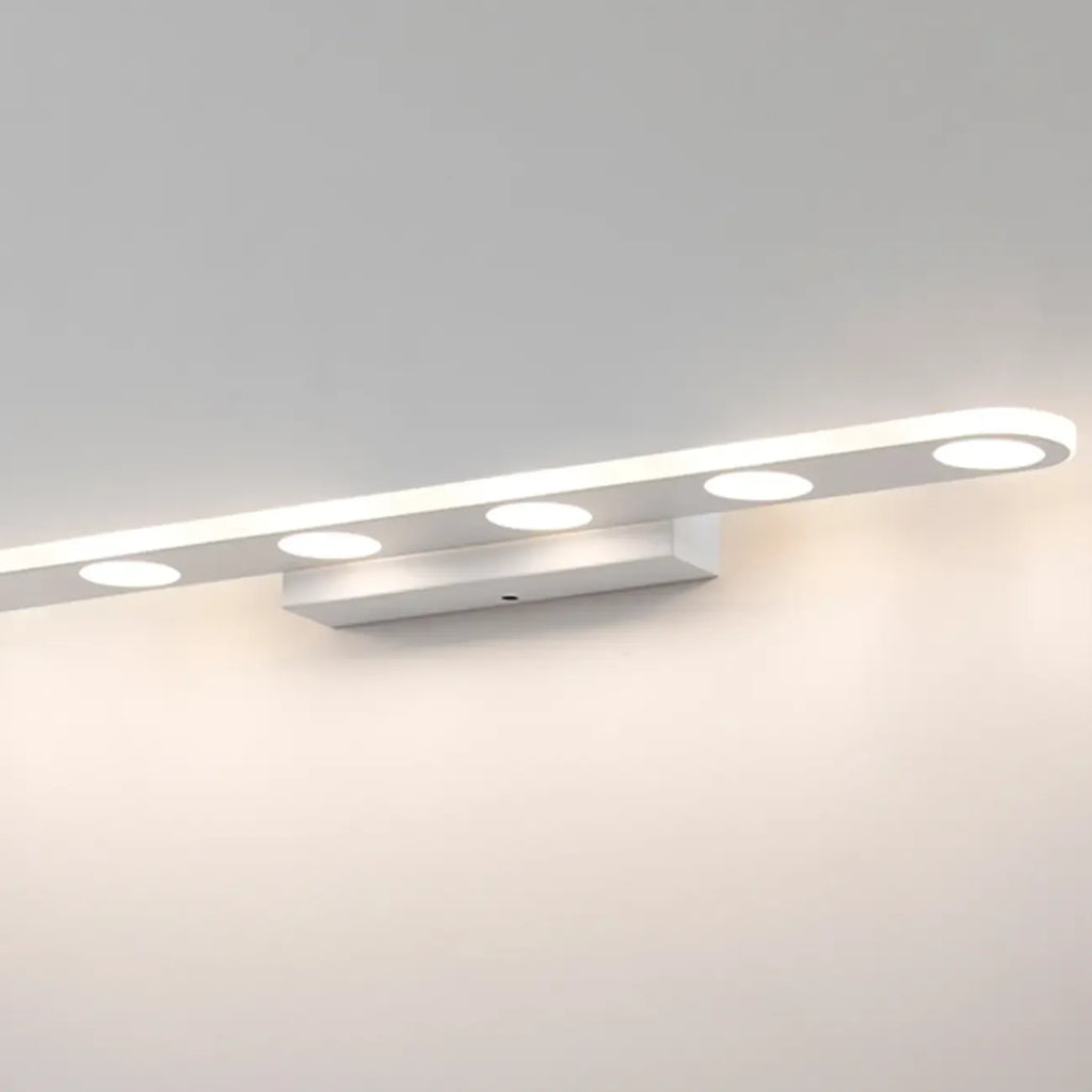 6-Light White Acrylic LED Bar Vanity Light for Bathroom