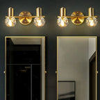 3-Light Modern Gold Crystal Vanity Light for Bathroom