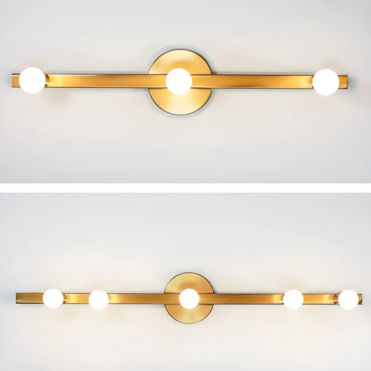 Elegant Metal Vanity Light with Geometric Shape for Bathroom
