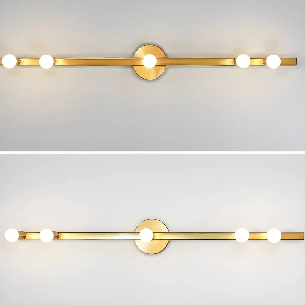 Elegant Metal Vanity Light with Geometric Shape for Bathroom