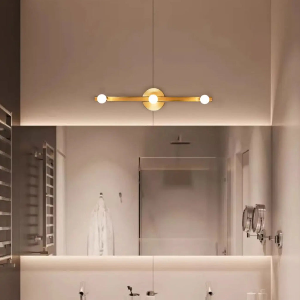 Elegant Metal Vanity Light with Geometric Shape for Bathroom