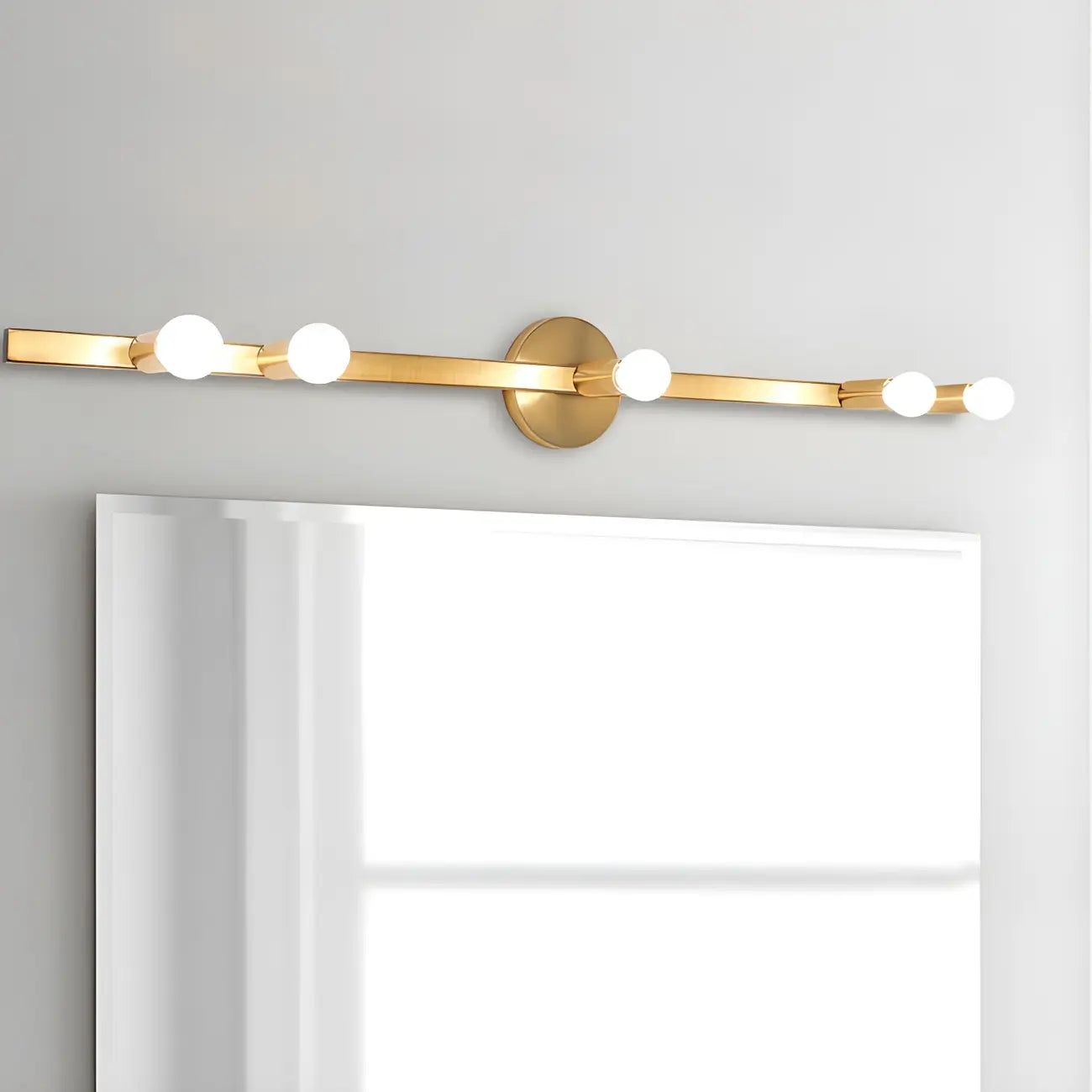 Elegant Metal Vanity Light with Geometric Shape for Bathroom