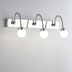 3-Light Modern Silver Vanity Light Dimmable LED for Bathroom
