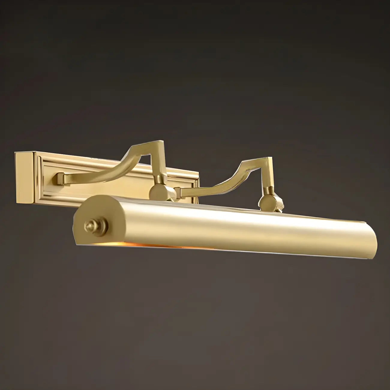 Classic Metal Tube Vanity Light with Copper Shade for Bathroom