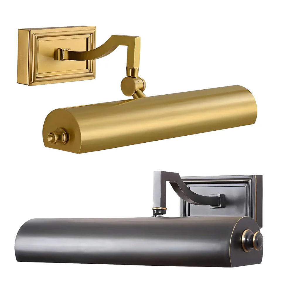 Classic Metal Tube Vanity Light with Copper Shade for Bathroom