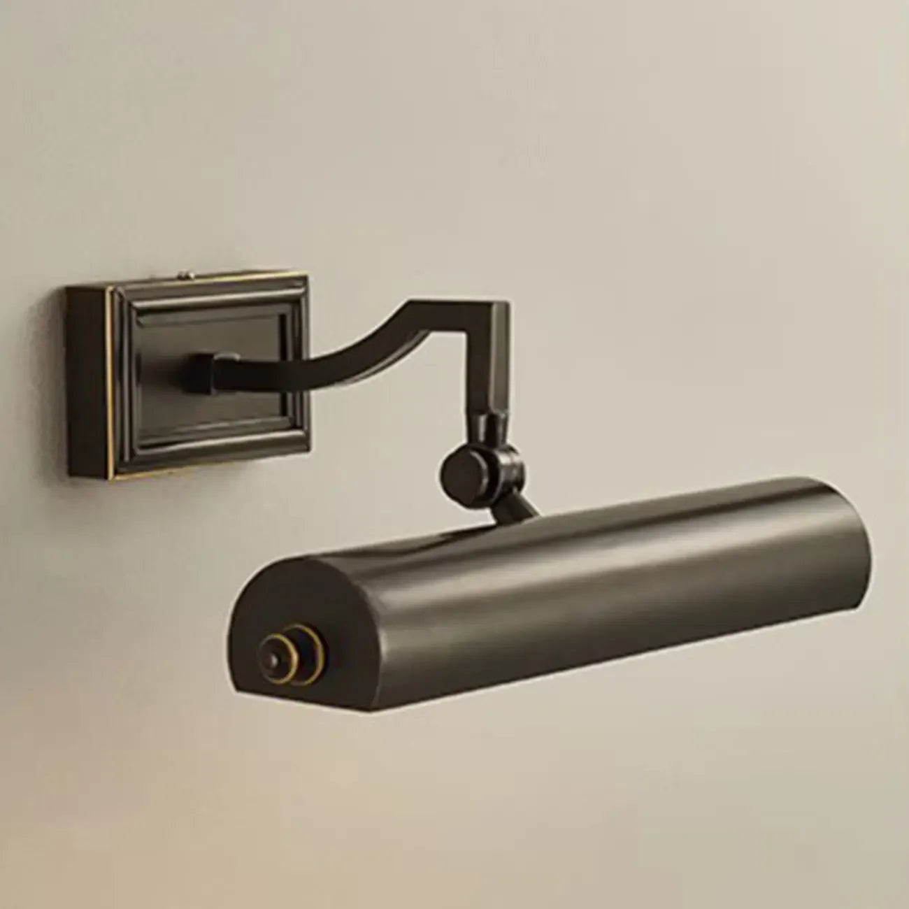 Classic Metal Tube Vanity Light with Copper Shade for Bathroom