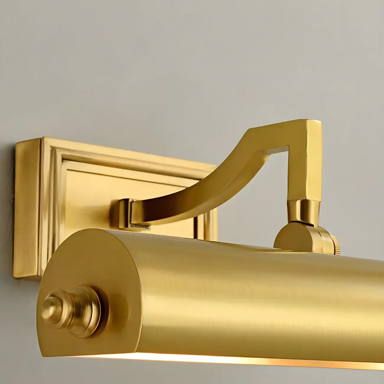 Classic Metal Tube Vanity Light with Copper Shade for Bathroom