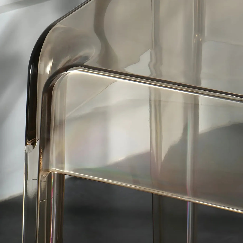 Modern Acrylic Four Legs Square Counter Bar Stool