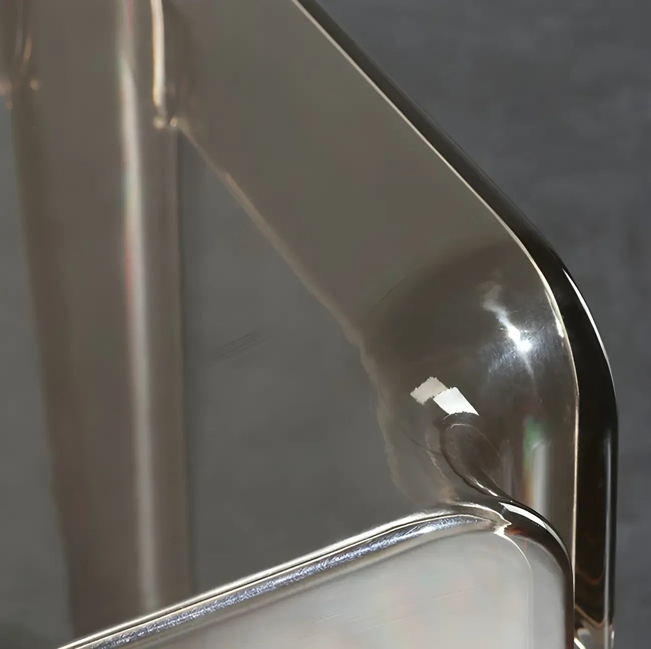 Modern Acrylic Four Legs Square Counter Bar Stool