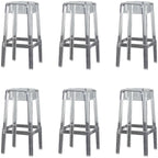 Modern Acrylic Four Legs Square Counter Bar Stool