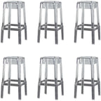 Modern Acrylic Four Legs Square Counter Bar Stool
