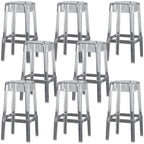 Modern Acrylic Four Legs Square Counter Bar Stool