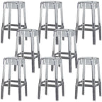 Modern Acrylic Four Legs Square Counter Bar Stool