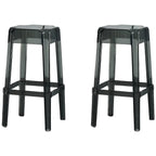 Modern Acrylic Four Legs Square Counter Bar Stool