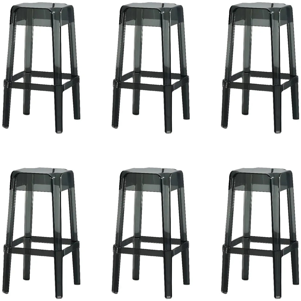 Modern Acrylic Four Legs Square Counter Bar Stool
