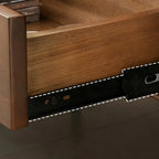 79 Nordic Brown Wood Open Storage Cabinet TV Stand with Legs