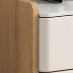 63 Contemporary White Wood Cabinet TV Stand with Glass Doors