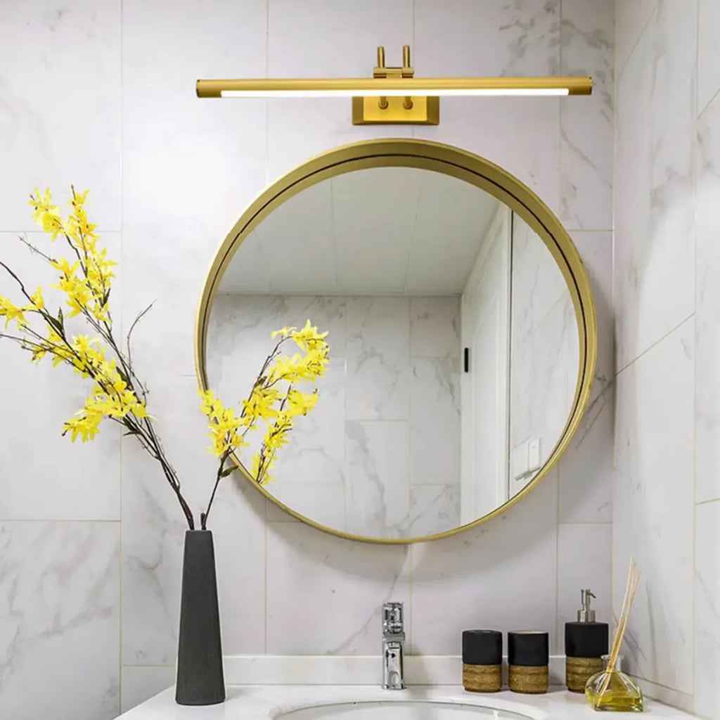Classic Metal Tube Vanity Light with Integrated LED for Bathroom
